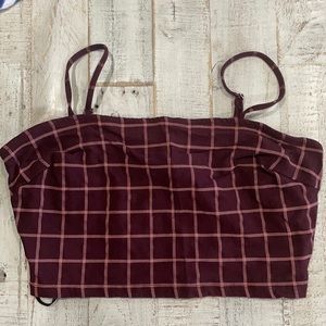 A brown and tan tank top